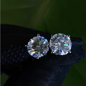Certified 4ct Moissanite Diamond Earrings